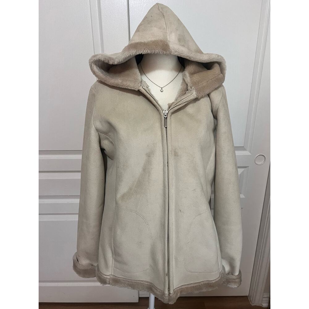 Esprit Faux Shearling Cream Jacket - Picture 7 of 16